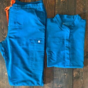 Figs Blue M/MT Scrub Set